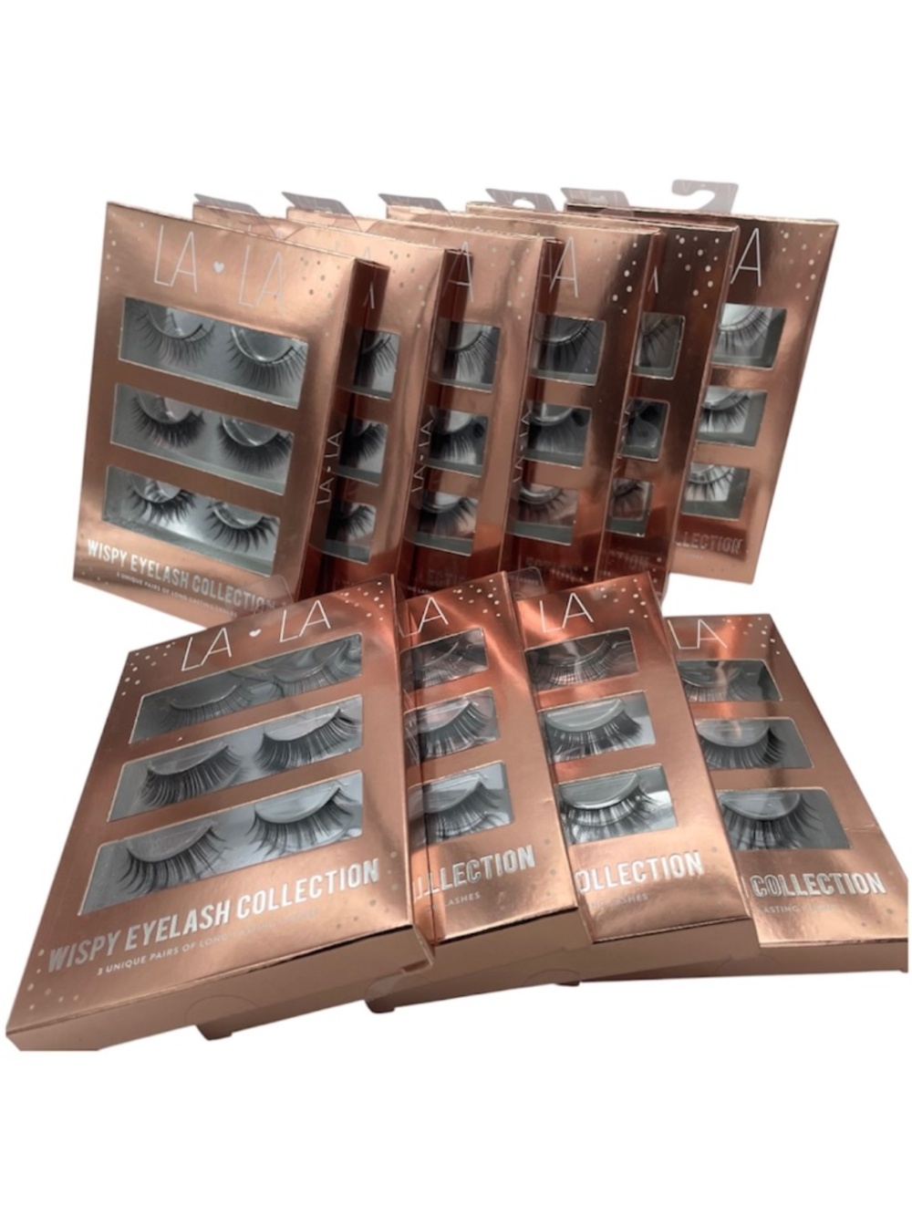 La La Wispy Collection- 10 boxes of eyelashes (3sets each box=30eyelashes)